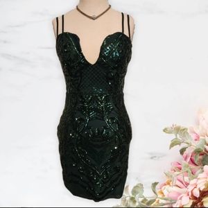 Banjul Deep Green Mini Dress